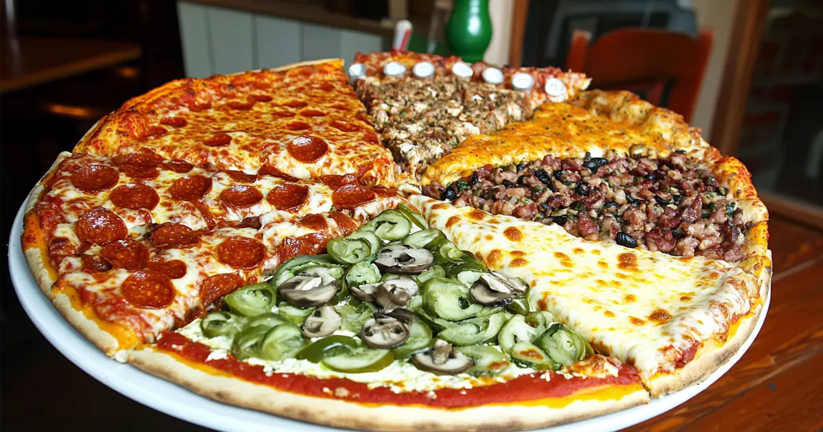 An overloaded pizza - representing gaming the system.