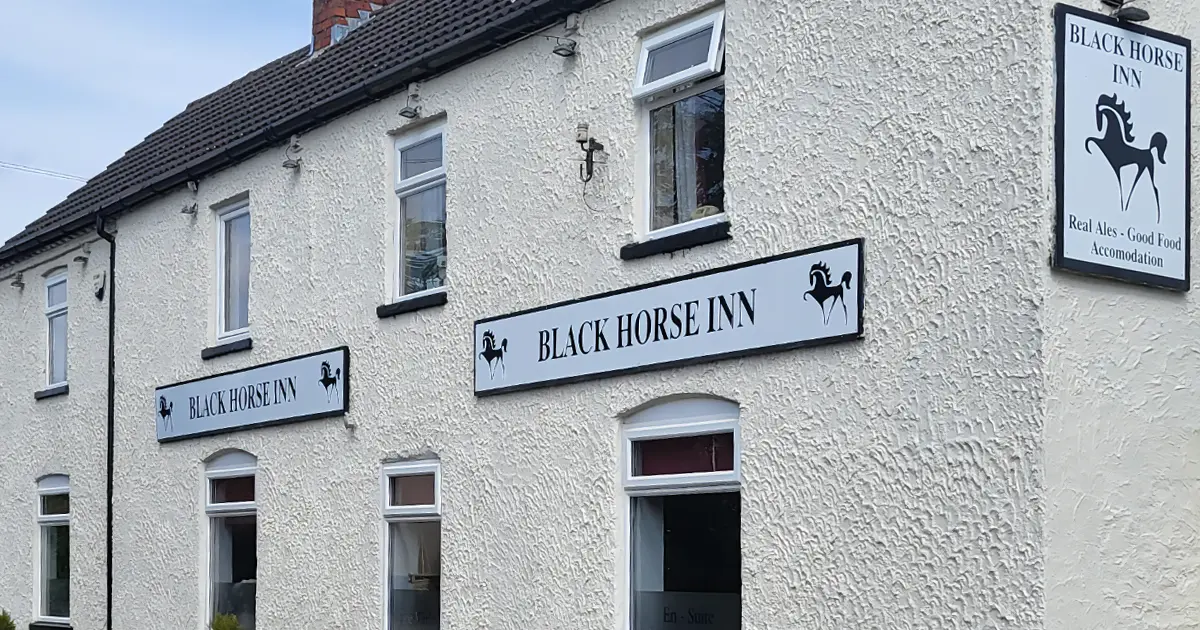 Black Horse Inn, a traditional country pub in the Lincolnshire Wolds